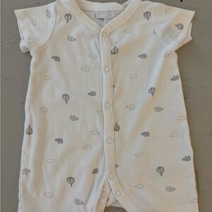 The White Company Baby Romper with Gray Accents